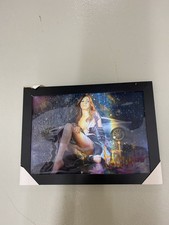 Gebraucht 3D Wandbild Frau Auto Blumen Planet