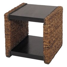 Sitzhocker Beistelltisch Nachttisch Lucca Rattan, Bananengeflecht
