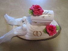 Geldgeschenk zur Hochzeit, Brautpaar, Truhe,auf Baumscheibe, Super Geschenkidee 