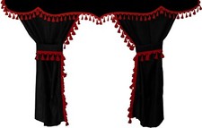 LKW Gardinen Vorhänge Schwarz