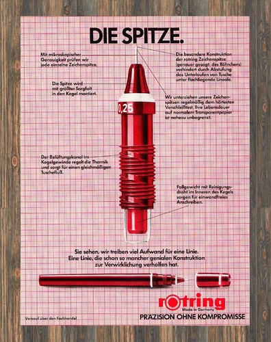 Rotring reklame werbeanzeige - rotring,
