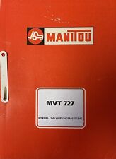 Manitou MVT 727 Betriebs- und Wartungsanleitung
