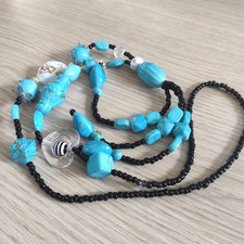 Halskette collier glasperlen - halskette,