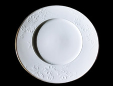 KPM Berlin Speiseteller 26,5 cm  Feldblume mit Goldrand  Blumen Insekten