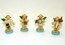 4 kleine bespielte Erzgebirge Engel Musikengel Esco Aufkleber bei einem