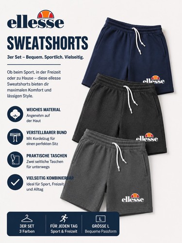 Ellesse herren sweatshorts - herren, l