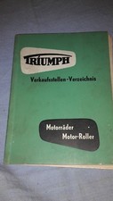  TRIUMPH VERKAUFSSTELLEN-VERZEICHNIS ,MOTORRÄDER, MOTOR-ROLLER VON 1954 GEBRAUCH
