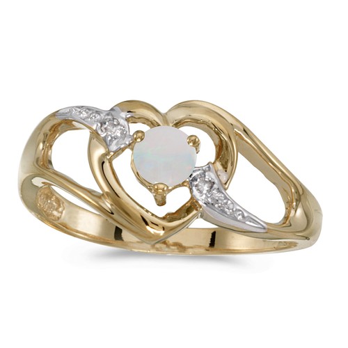 Karat gelbgold runder opal - karat,