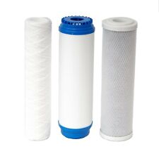 10" Ersatz Wasserfilter Set Aktivkohle Block Wickelfilter Osmose Kartusche 5 µm​