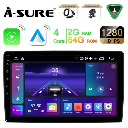 Dab autoradio 64gb - dab+, android