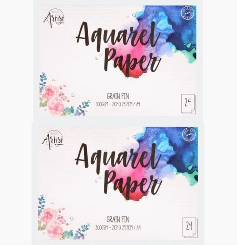 Aquarellblock 300g m - 2x,