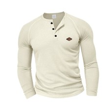 Herren Henley Shirt Langarm