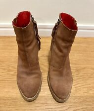 LIEBESKIND BERLIN STIEFELETTE WILDLEDER HELLBRAUN GR. 40 DAMEN STIEFEL