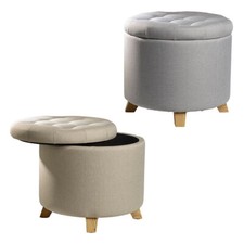 Echtwerk Sitzhocker mit Stauraum Mary 45 x 45 x 41 cm B-WARE