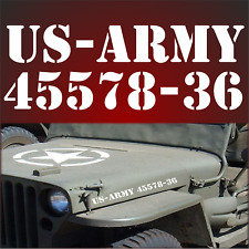 Aufkleber US Army  Nummer US Army Sterne Auto Sterne Türen Hauben USA Army A0330