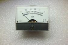 Einbauinstrument Amperemeter 0-1mA.
