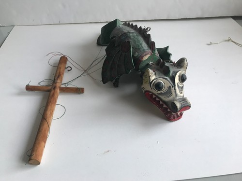 Marionette holz drache - marionette,