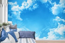 3D Blau Himmel Wolken Q2605