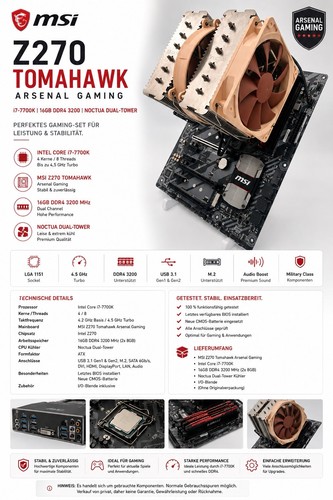 Msi z270 tomahawk 7700k - tomahawk, +