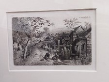 Radierung andreas achenbach - radierung,,