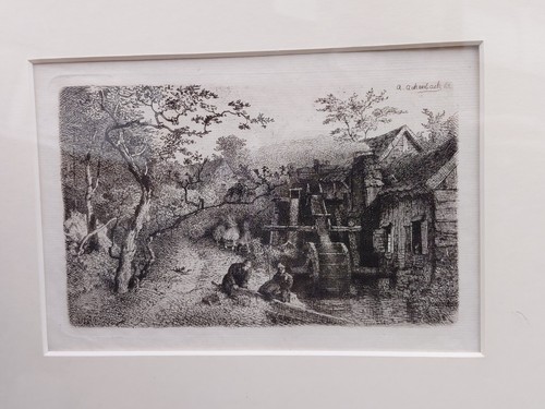 Radierung andreas achenbach - radierung,,