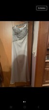 Abendkleid silber grau mit - abendkleid, silber/grau