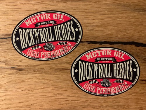 Rock roll aufkleber - 2x,
