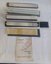 Konvolut Rechenschieber Rechenstab techniche Reiss Rietz Alu DDR Plaste Vintage 