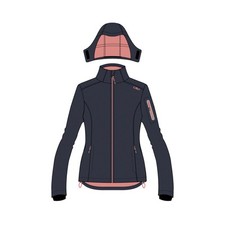CMP Damen Softshelljacke Woman Jacket Zip Hood 39A5016 Grau