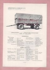 NIESKY, Typentafel 1934, Christoph & Unmack AG Typ Zweiachs-Anhänger 7t, 7tZw