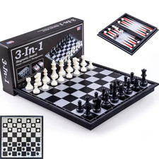 Magnetisches 3-in-1 Schach