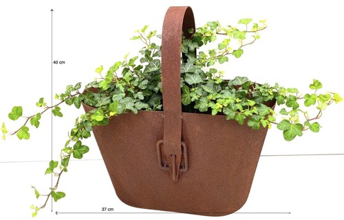 Tasche blumen edelrost - ,