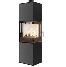 HITZE Eck Kaminofen GABI 6,5 kW schwarz Holzofen Stückholzofen 
