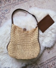 Zara Raffia Beutel Tasche Bast
