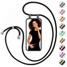 Handy Kette für Apple iPhone 16 Pro Max Hülle mit Band Etui Kordel Umhängehülle