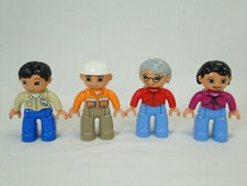 4 x Lego Duplo Figur Mann Frau