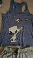 Peanuts Snoopy Sommerschlafanzug Damen Gr.M blau