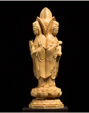 8in Wood Carving Three Sided