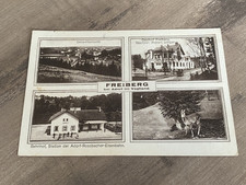 alte seltene AK Freiberg bei Adorf -  Bahnhof, Gasthof gelaufen