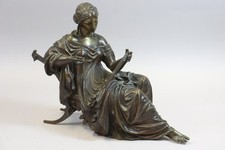Allegorie der Künste 35cm Bronze Figur signiert Auguste PEIFFER  (HB899)