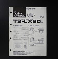 Original PIONEER TS-LX80 Car Woofer System Service Manual / Anleitung O7
