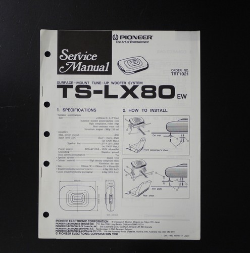 Original pioneer lx80 car - original, ts-lx80