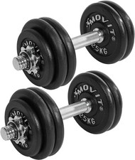 Movit® Kurzhanteln 2er Set Hantelset Hantelstange mit Gewichten Kurzhantelstange