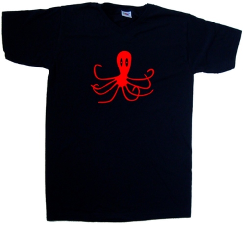 Cartoon oktopus shirt mit - cartoon, t-shirt