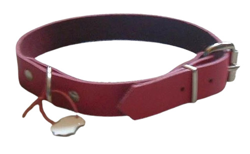 Echtleder hundehalsband rot - echtleder,