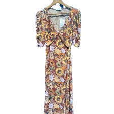 Boho Midikleid Blumen 70er