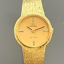 WUNDERSCHÖNE OMEGA DE VILLE DAMENUHR 750/-GELBGOLD MASSIV HANDAUFZUG