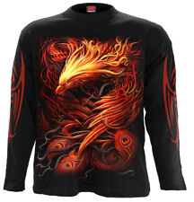 SPIRAL DIRECT PHOENIX ARISEN langärmeliges T-Shirt/Tattoo/Vogel/Yin Yang/Feuer/Top
