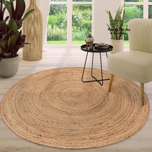 Teppich jute rund natürlich - jute,