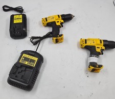 Mengenangebot 4 DEWALT Kabellos Werkzeugen - 2 DCD710 Bohrer, 2 Ladegeräte, Used